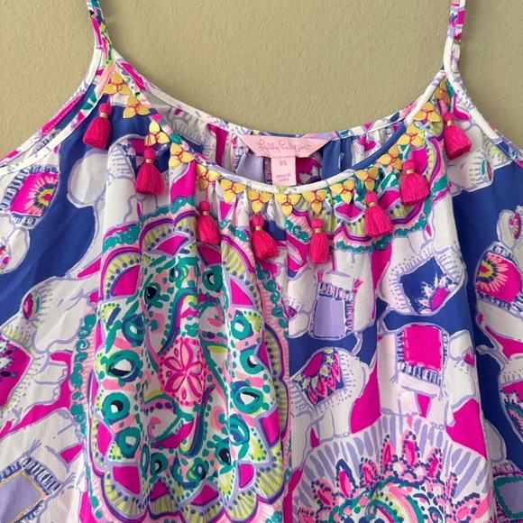 NWOT Lilly Pulitzer Play That Trunky Music Rooney 100% Silk Dress Size XS - Picture 5 of 12